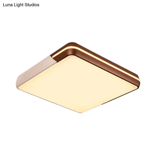 Rectangular Led Ceiling Light - Minimalist Design 19-25.5 Width Warm/White