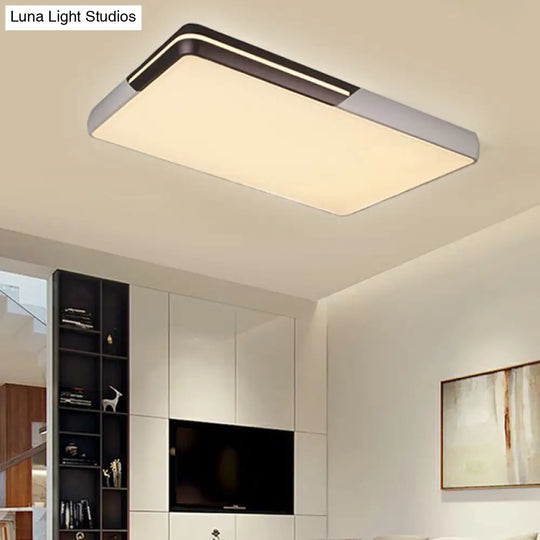 Rectangular Led Ceiling Light - Minimalist Design 19-25.5 Width Warm/White White / 25.5 Warm