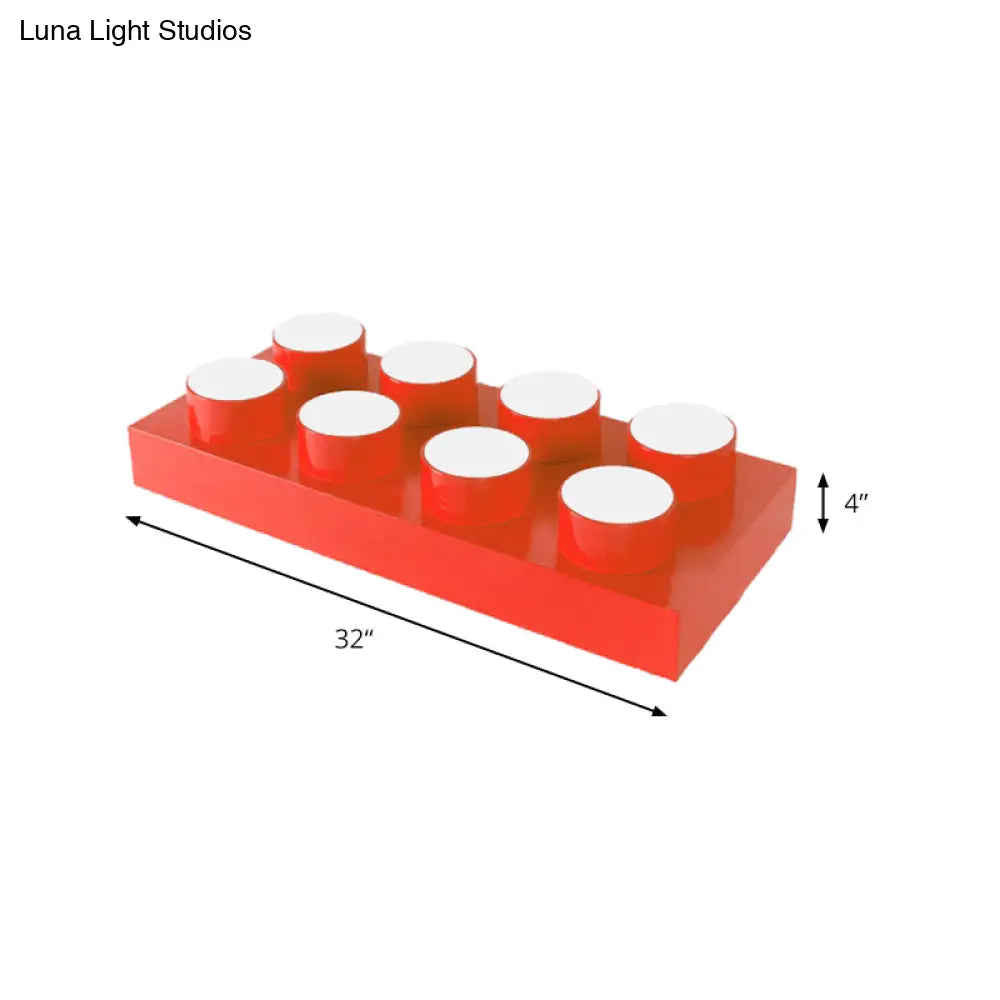 Rectangular Multi-Head Metal Ceiling Lamp For Modern Kitchen Flush Mount
