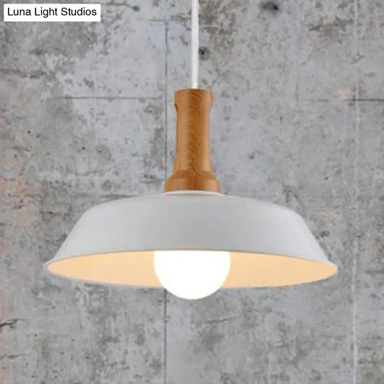 Retro Barn Hanging Light - Stylish 10’ Or 14’ Metal Ceiling Fixture For Kitchen In Black White /