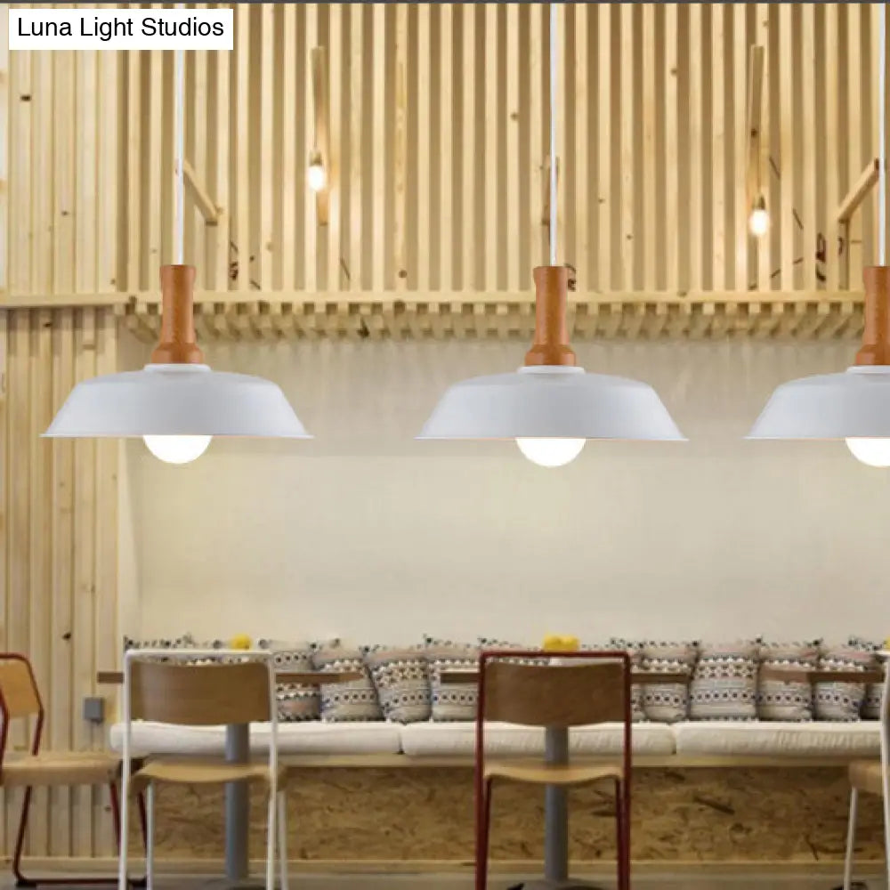 Retro Barn Hanging Light - Stylish 10’ Or 14’ Metal Ceiling Fixture For Kitchen In Black White