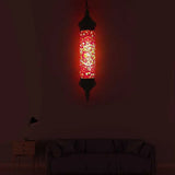 Retro Colorful Glass Bronze Tube Pendant Light - 1/4 Heads Ceiling Fixture For Living Room / A 1