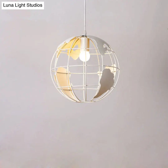 Retro Industrial Metal Globe Pendant Light Fixture - Perfect For Bars