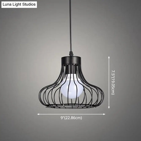 Retro Industrial Oval Pendant Lighting - Metal Ceiling Lights For Restaurants