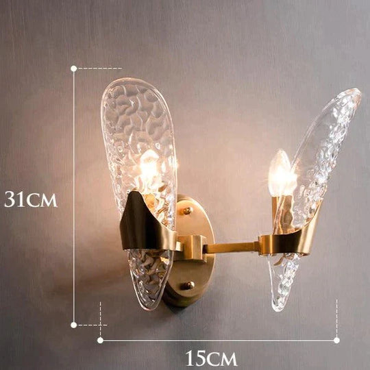 Retro Light Luxury Nordic All Copper Wall Lamp Double / Without Light Source Lamps