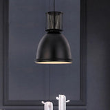 Retro Metallic Black Dome Pendant Light With Mesh Design 7.5’/11’ Width / 7.5’