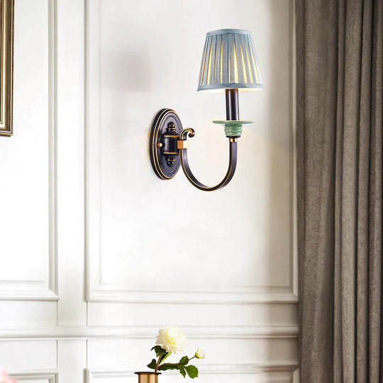 Lampe de chevet de chambre à coucher de style rétro Applique murale en cuivre 