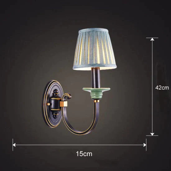 Retro Style Bedroom Bedside Lamp Full Copper Wall Lamps