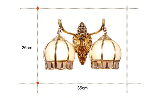 Lampe murale en cuivre d'escalier de salon de chevet de chambre à coucher de style rétro
