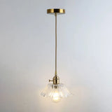 Retro Style Glass Pendant Ceiling Light - Gold Shaded Suspension Lighting For Restaurants / O