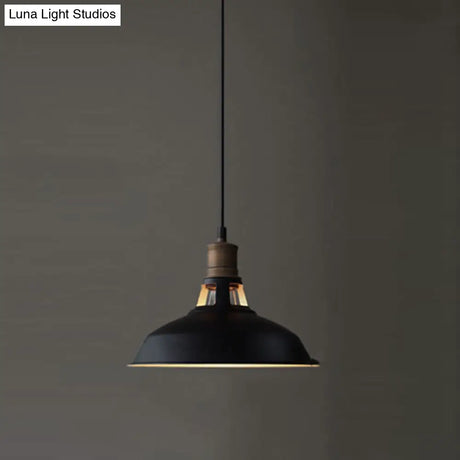 Retro Style Iron Pendant Ceiling Light - 1 Head Suspension Lighting For Bars
