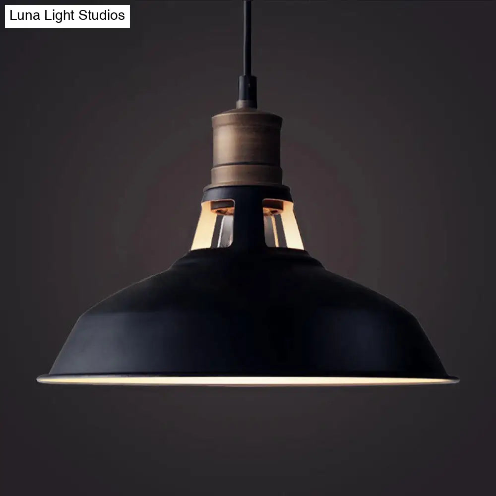 Retro Style Iron Pendant Ceiling Light - 1 Head Suspension Lighting For Bars