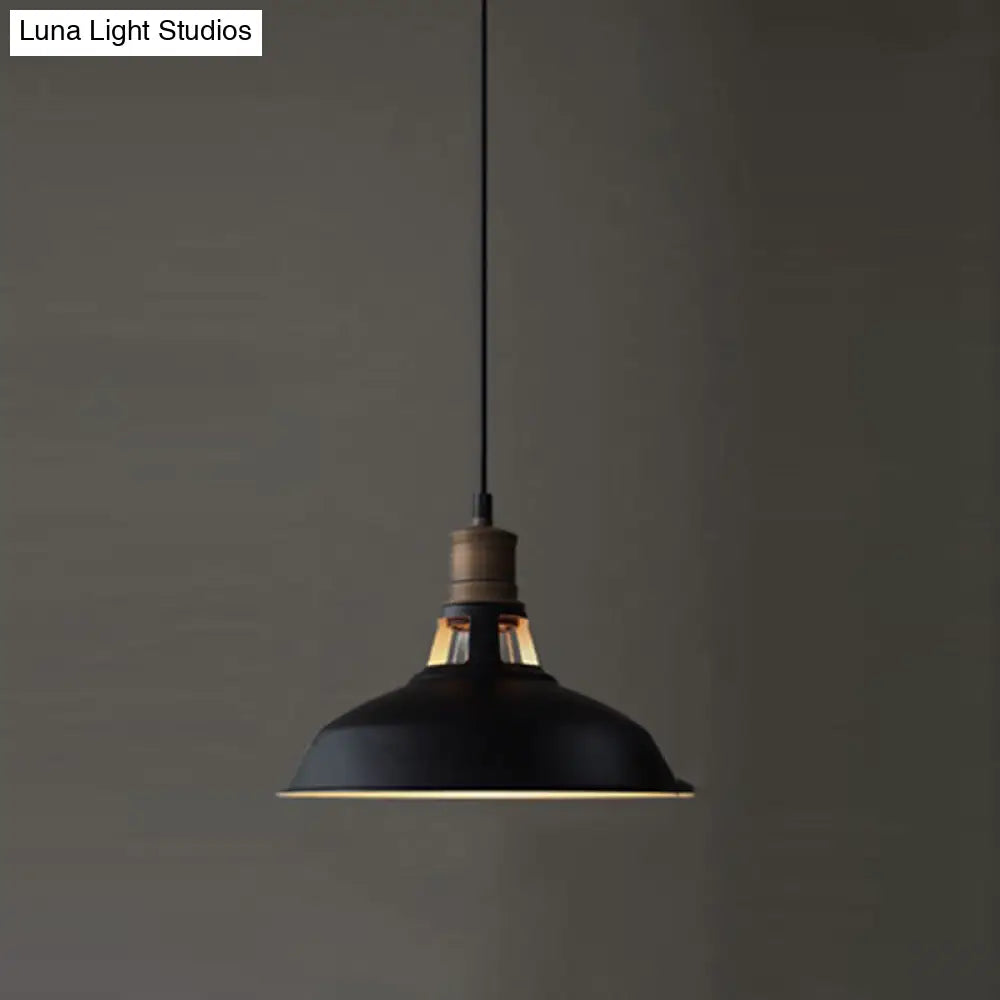 Retro Style Iron Pendant Ceiling Light - 1 Head Suspension Lighting For Bars
