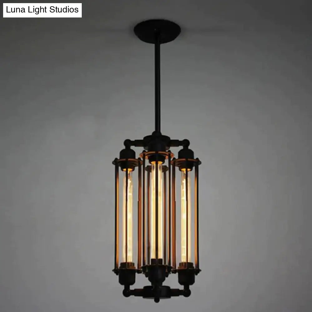 Retro Vintage 4 Heads Steam Pipe Ceiling Pendant Lamp E27 Lights Loft Restaurant Master Bedroom