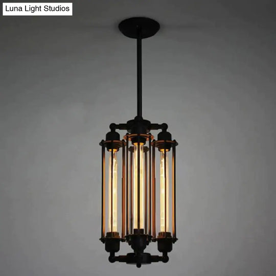 Retro Vintage 4 Heads Steam Pipe Ceiling Pendant Lamp E27 Lights Loft Restaurant Master Bedroom