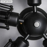Retro Vintage Black 5 Lights Grln Ceiling E27 Lamp Fixtures For Home Bedroom/Living Room/Bar/Cafe