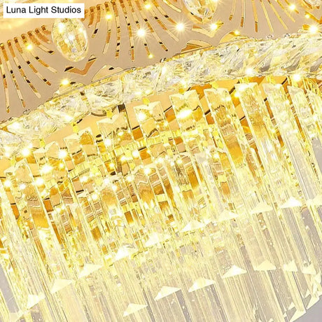 Romantic Round Crystal Master Bedroom Living Room Ceiling Lamp