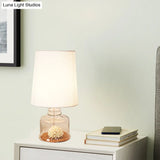 Rosaria - Pastoral Fabric Barrel Restaurant Table Lighting With Dried Flower And