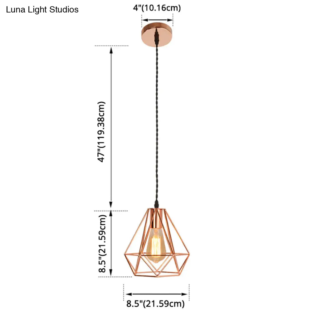 Rose Gold Iron Cluster Pendant Light For Restaurants - Post-Modern And Elegant