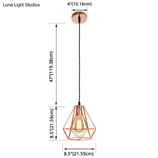 Rose Gold Iron Cluster Pendant Light For Restaurants - Post-Modern And Elegant