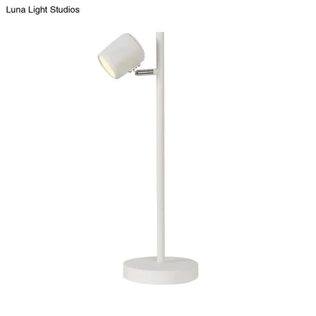 Rotatable Childrens Bedroom Desk Light Metal Macaron Reading Lamp With Plug-In Cord