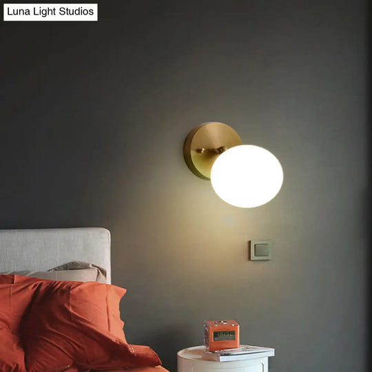 Rotatable Glass Wall Sconce - Small And Stylish Postmodern Brass Light