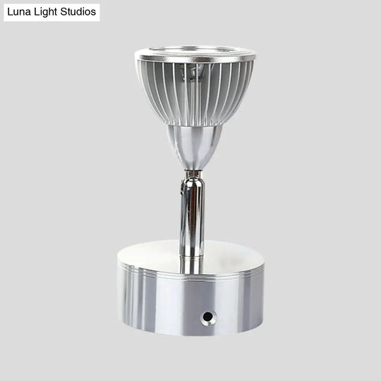 Rotatable Industrial Mini Wall Sconce - Chrome Finish 1-Light Mount
