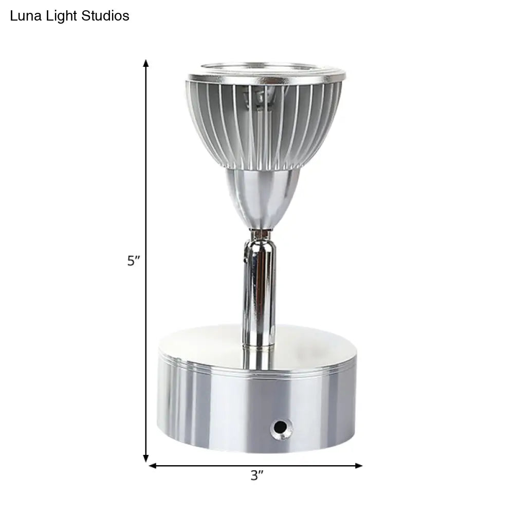 Rotatable Industrial Mini Wall Sconce - Chrome Finish 1-Light Mount