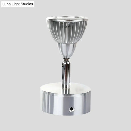 Rotatable Industrial Mini Wall Sconce - Chrome Finish 1-Light Mount