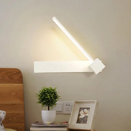 Rotatable Led Sconce: Modern White/Black Finish With Acrylic Shade For Wall Lighting In Warm/White