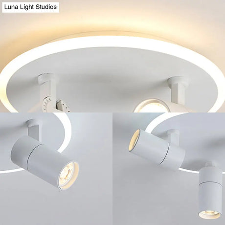 Rotatable Metal 4 - Head Flush Mount Light With Warm/White Lighting - Ideal For Hallway And