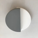 Rotating Nordic Led Wall Lamp In Round Disc Shape - Acrylic Indoor Light Fixture Grey / Warm