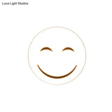 Round Flush Ceiling Light With Smile Emoji Led Flushmount Lamp And Acrylic Shade