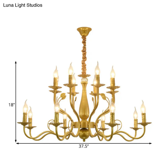 Rustic Black/Gold Metal Pendant Chandelier - 5/12/16 Lights Elegant Dining Room Ceiling Fixture