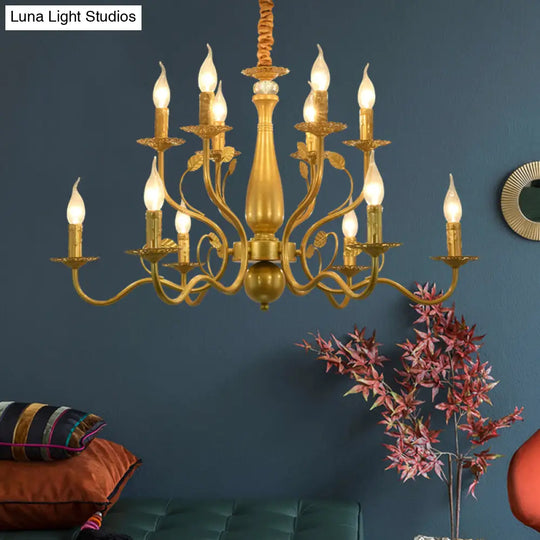 Rustic Black/Gold Metal Pendant Chandelier - 5/12/16 Lights Elegant Dining Room Ceiling Fixture