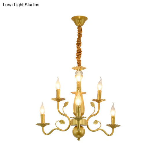 Rustic Black/Gold Metal Pendant Chandelier - 5/12/16 Lights Elegant Dining Room Ceiling Fixture