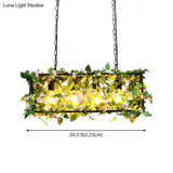 Rustic Black Metal Island Pendant Light For Restaurants