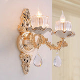 Rustic Gold Ruffle Wall Mount Sconce Light With Clear Ribbed Glass - Traditional Design 2 /