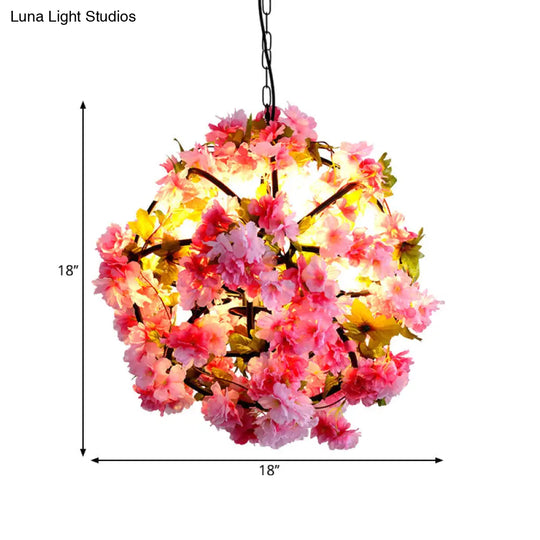 Rustic Pendant Lamp With Artistic Plant Design And Colorful Options - Perfect For Cafes Homes