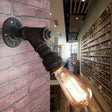 Rustic Piped Metal Mini Wall Light Sconce For Restaurants: Antique Style Lighting Fixture Rust
