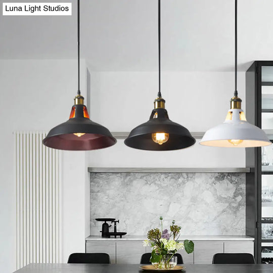 Rustic Pot-Lid Pendant Light With Venting Hole – Ideal For Bars