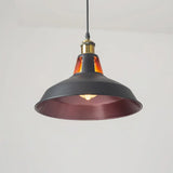 Rustic Pot-Lid Pendant Light With Venting Hole – Ideal For Bars Burgundy / 10.5’