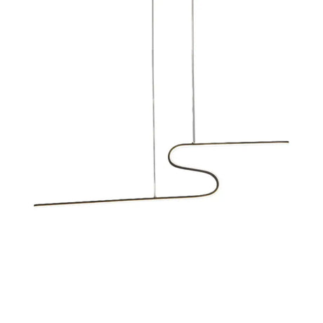 S-Shape Island Pendant Metal Ceiling Lamp In Warm/White Light - Modern Design