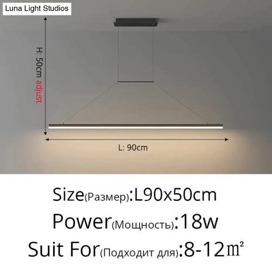 Salix V - Modern Minimalist Led Dimmable Bar Pendant Light Pendant