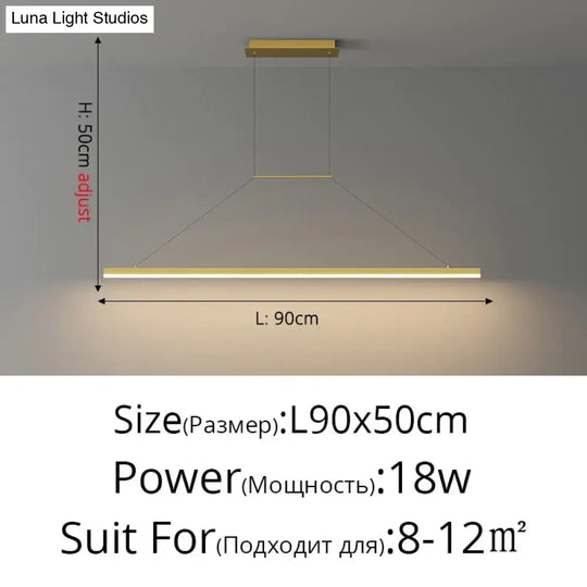 Salix V - Modern Minimalist Led Dimmable Bar Pendant Light Pendant