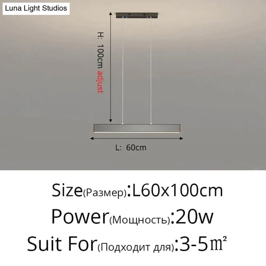 Salix V - Modern Minimalist Led Dimmable Bar Pendant Light Pendant