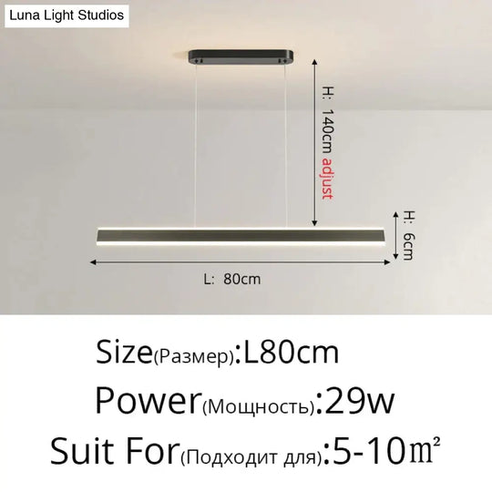 Salix V - Modern Minimalist Led Dimmable Bar Pendant Light Pendant