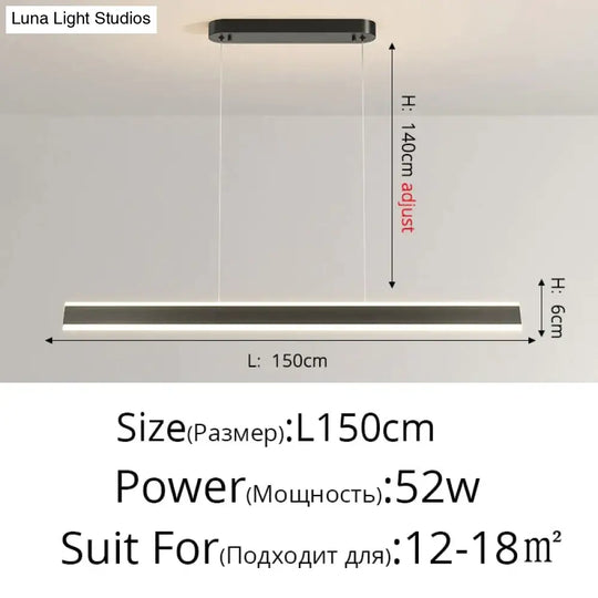 Salix V - Modern Minimalist Led Dimmable Bar Pendant Light Pendant