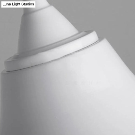 Scalloped Shade Pendant Ceiling Light - Modern Style 10’/12’ Width 1-Bulb Metal White