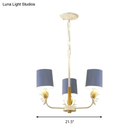 Scandinavian Deer Horn Chandelier - Stylish Metal Wood Hanging Light For Living Room